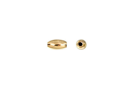 Gold Filled Oval Bead, 4.0x6.0mm