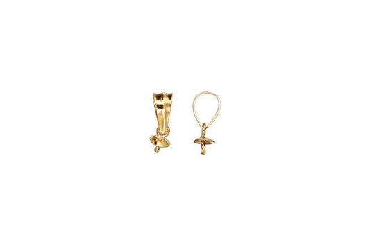 Gold Filled Twisted Peg Bail w/3.0mm Cup