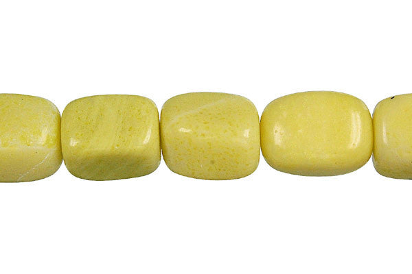 Lemon Jade Smooth Nugget Beads, 16-Inch Strand, Beads for Jewelry Making