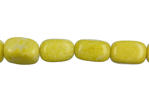Lemon Jade Smooth Nugget Beads, 16-Inch Strand, Beads for Jewelry Making