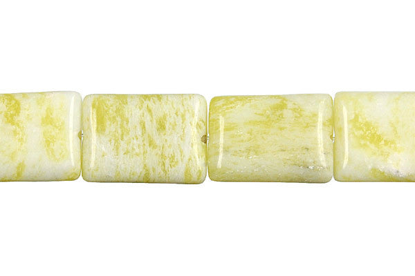 Lemon Jade Flat Rectangle Beads, 16-Inch Strand, Beads for Jewelry Making