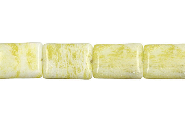Lemon Jade Flat Rectangle Beads, 16-Inch Strand, Beads for Jewelry Making