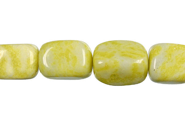 Lemon Jade Smooth Nugget a Beads, 16-Inch Strand, Beads for Jewelry Making