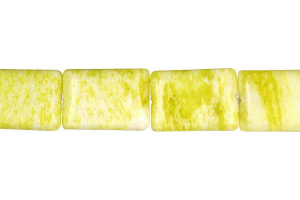 Lemon Jade Flat Rectangle a Beads, 16-Inch Strand, Beads for Jewelry Making