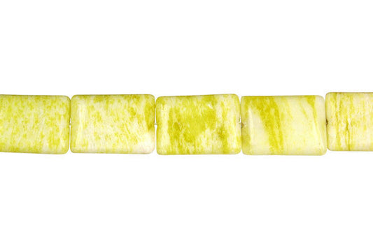 Lemon Jade Flat Rectangle a Beads, 16-Inch Strand, Beads for Jewelry Making