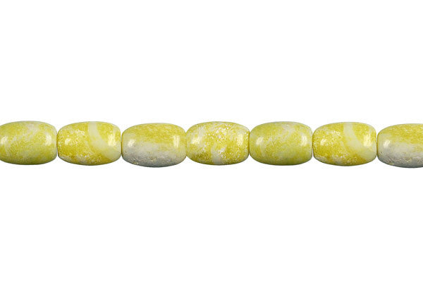 Lemon Jade Drum a Beads, 16-Inch Strand, Beads for Jewelry Making