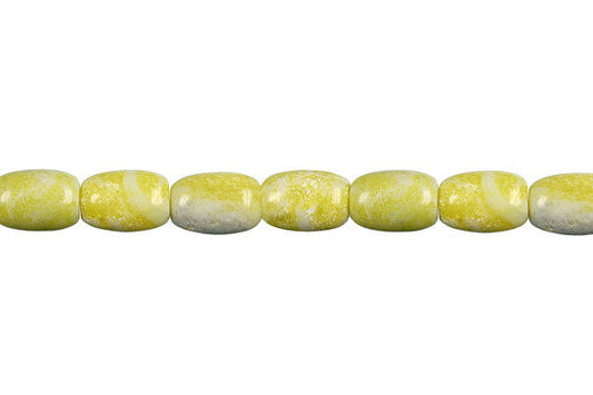 Lemon Jade Drum a Beads, 16-Inch Strand, Beads for Jewelry Making