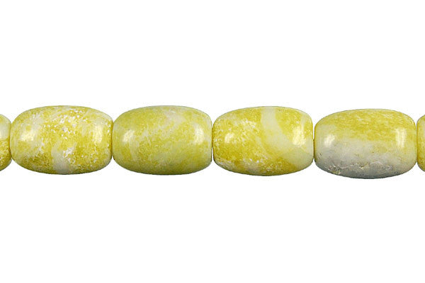 Lemon Jade Drum a Beads, 16-Inch Strand, Beads for Jewelry Making