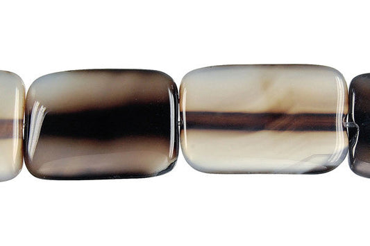 Opalite Onyx Flat Rectangle Beads, 16-Inch Strand, Beads for Jewelry Making
