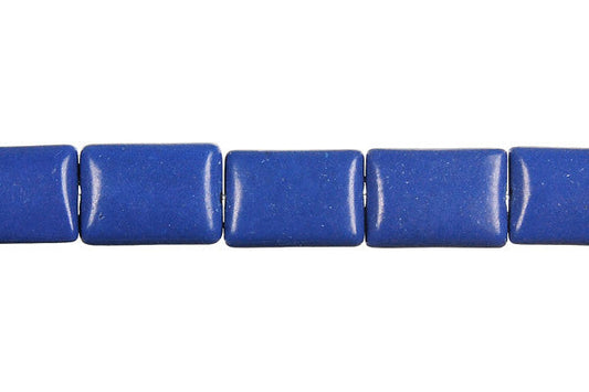 Lapis Dyed Flat Rectangle Beads, 16-Inch Strand, Beads for Jewelry Making