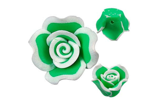 Polymer Clay Flower Pendant, 18x18mm, 5 Pieces, Jewelry Making Supplies