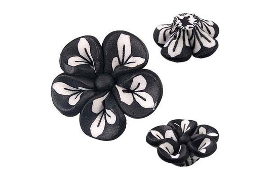 Polymer Clay Flower Pendant, 22x22mm, 5 Pieces, Jewelry Making Supplies