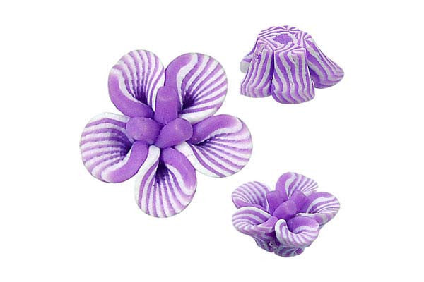 Poly Clay Flower Pendant, 12x12mm, 10 Pieces, Pendant for Jewelry Making