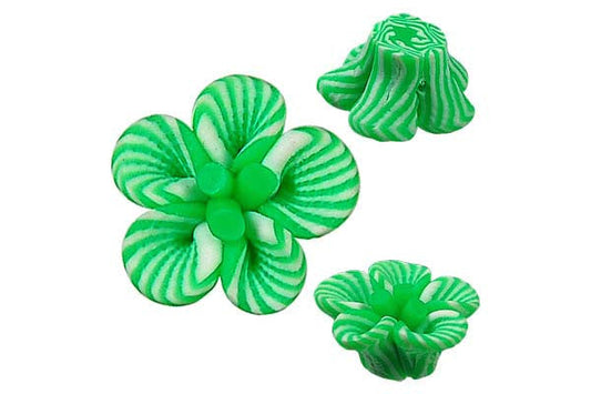 Polymer Clay Flower Pendant, 12x12mm, 10 Pieces, Jewelry Making Supplies