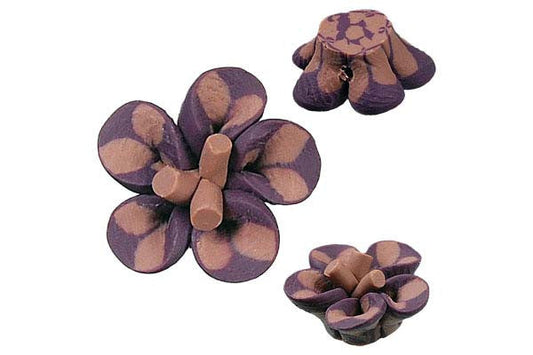 Polymer Clay Flower Pendant, 12x12mm, 10 Pieces, Jewelry Making Supplies