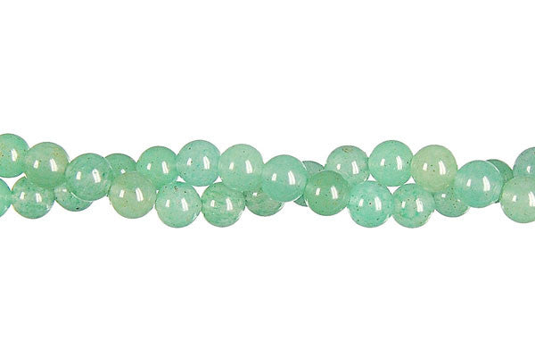 Green Aventurine Beads - Round (Light) - 4mm - 16-inch - unbranded beads for jewelry making