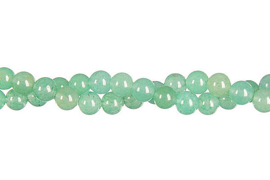 Green Aventurine Beads - Round (Light) - 4mm - 16-inch - unbranded beads for jewelry making