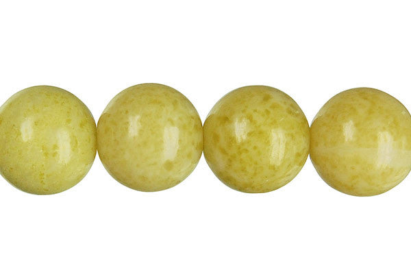 Lemon Jade Round Beads, 16-Inch Strand, Beads for Jewelry Making