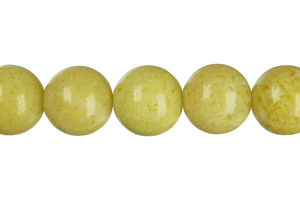 Lemon Jade Round Beads, 16-Inch Strand, Beads for Jewelry Making
