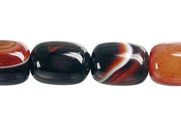 Zebra Onyx Drum Beads, 16-Inch Strand, Jewelry Making Supplies