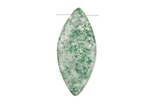 Green Spot Agate Marquise Beads, 8-Inch Strand, Beads for Jewelry Making
