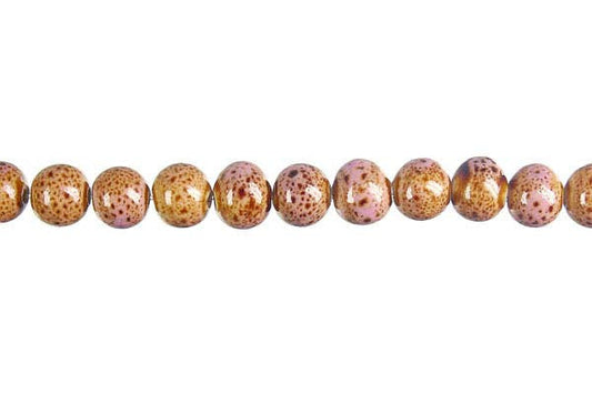 Porcelain Round (Pink) Beads