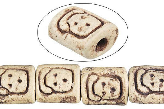 Polymer Clay Puffy Rectangle Beads, 16-Inch Strand, Jewelry Making Supplies