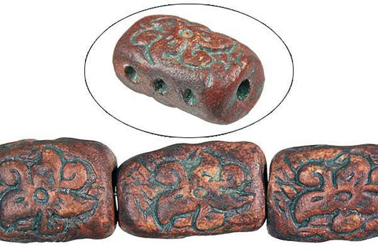 Polymer Clay Puffy Rectangle Beads, 16-Inch Strand, Jewelry Making Supplies