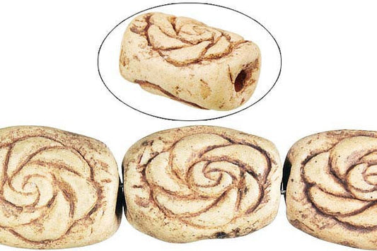 Polymer Clay Puffy Rectangle Beads, 16-Inch Strand, Jewelry Making Supplies