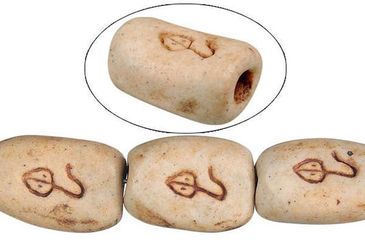 Polymer Clay Puffy Rectangle Beads, 16-Inch Strand, Jewelry Making Supplies