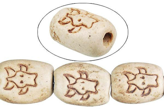 Polymer Clay Puffy Rectangle Beads, 16-Inch Strand, Jewelry Making Supplies