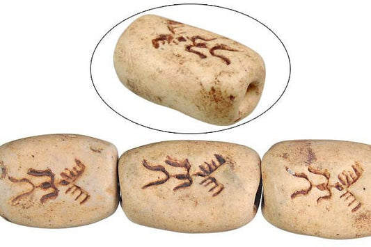 Polymer Clay Puffy Rectangle Beads, 16-Inch Strand, Jewelry Making Supplies