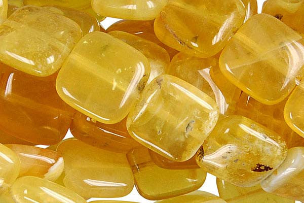 Yellow Opal Flat Square Beads, 16-Inch Strand, Jewelry Making Supplies