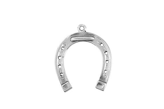 Sterling Silver Horseshoe Charm, 20.0x20.0mm