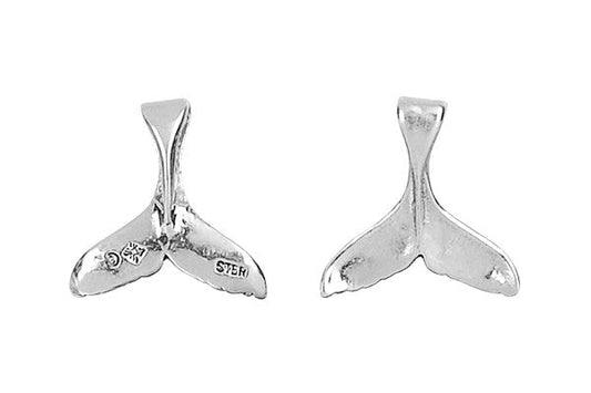 Sterling Silver Whale Tail Sealife Charm, 14.0x14.0mm, Jewelry Making Supplies