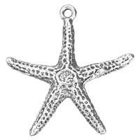 Sterling Silver Starfish Sealife Charm, 20.0x20.0mm