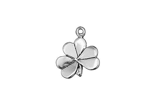 Sterling Silver Shamrock Charm, 15.0x14.0mm