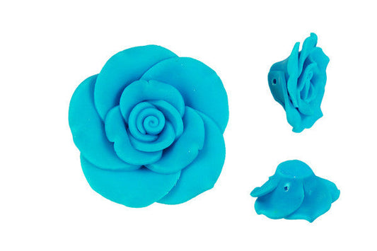 Polymer Clay Flower Pendant, 36-38mm, 1 Piece, Jewelry Making Supplies