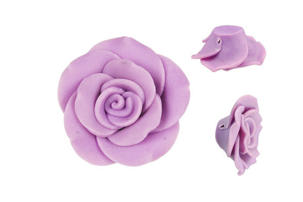 Poly Clay Flower Pendant, 36-38mm, 1 Piece, Pendant for Jewelry Making