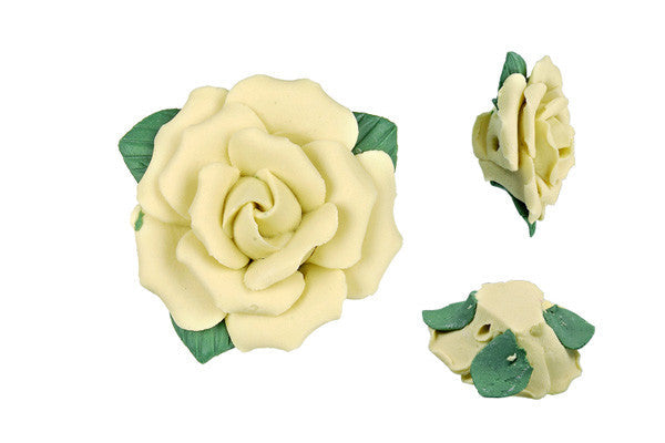 Poly Clay Flower Pendant, 33-36mm, 1 Piece, Pendant for Jewelry Making