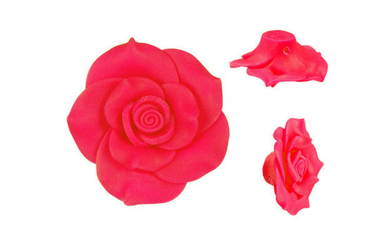 Polymer Clay Flower Pendant, 36-38mm, 1 Piece, Jewelry Making Supplies