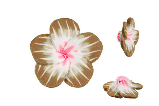Pendant Poly Clay Flower (Brown 105)
