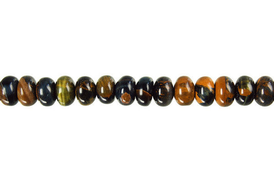 Tiger Eye Rondelle Beads, 16-Inch Strand, Jewelry Making Supplies