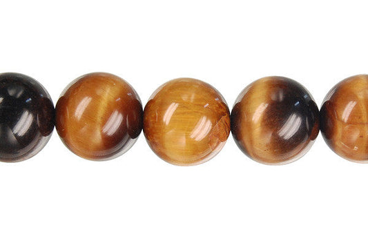 Tiger Eye Round Beads, 16-Inch Strand, Jewelry Making Supplies