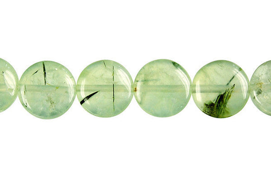 Prehnite Coin Beads
