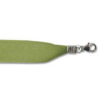 Organza Ribbon Necklace, Olive