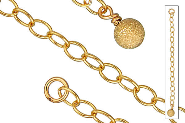 Gold Filled 2" Extender w/4.0mm Stardust Bead