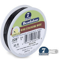 Beadalon 7 Strand 28 Gauge, .012" Black Jewelry Wire
