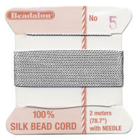 Griffin 100% Silk Thread, Size 6, Grey