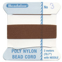 Griffin 100% Silk Thread, Size 4, Brown